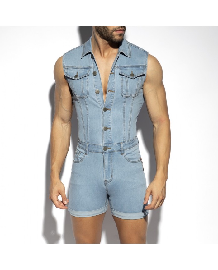 ES Collection Urban Denim Jumpsuit Shorts ESJ069
