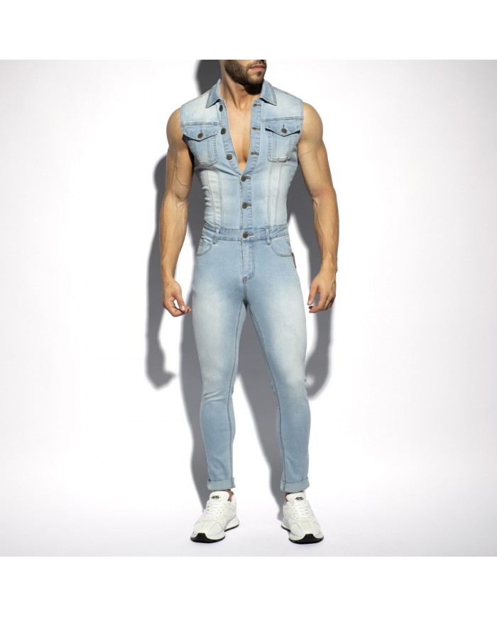 ES Collection Urban Denim Jumpsuit Shorts ESJ069