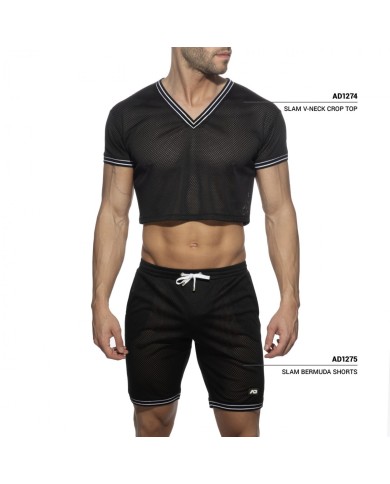 Addicted Slam V-Nyakú Crop Top AD1274