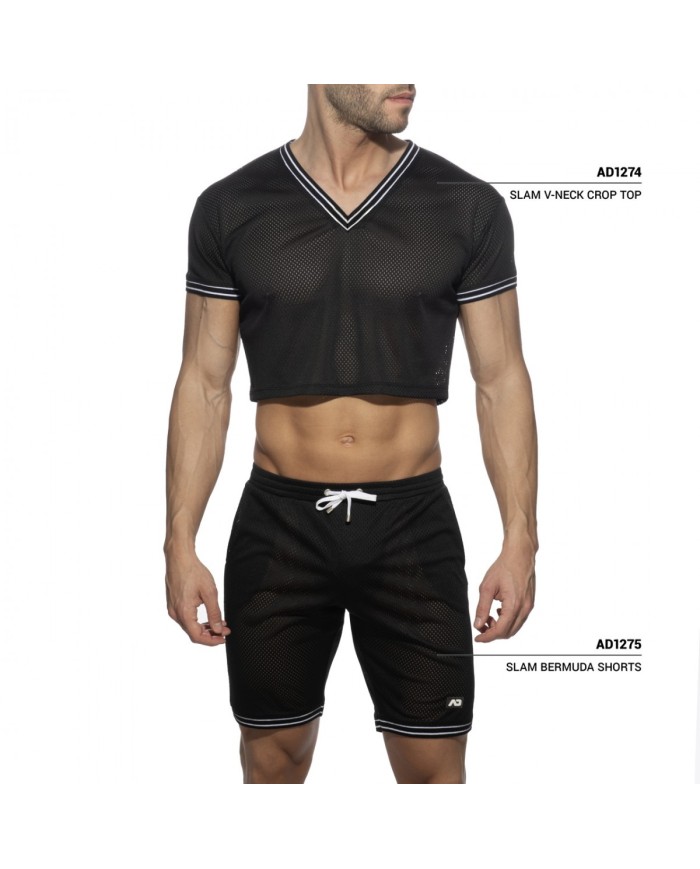 Addicted Slam V-Neck Crop Top AD1274