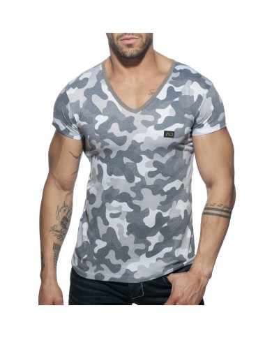 Addicted Verwaschenes T-Shirt im Tarnmuster AD800