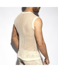 Es Collection Nyers Horgolt V-Nyakú Tank Top TS350