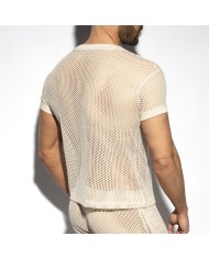 Es Collection Nyers Horgolt V-Nyakú Póló TS351