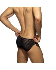 Addicted Black Stripe Bikini Brief AD1412
