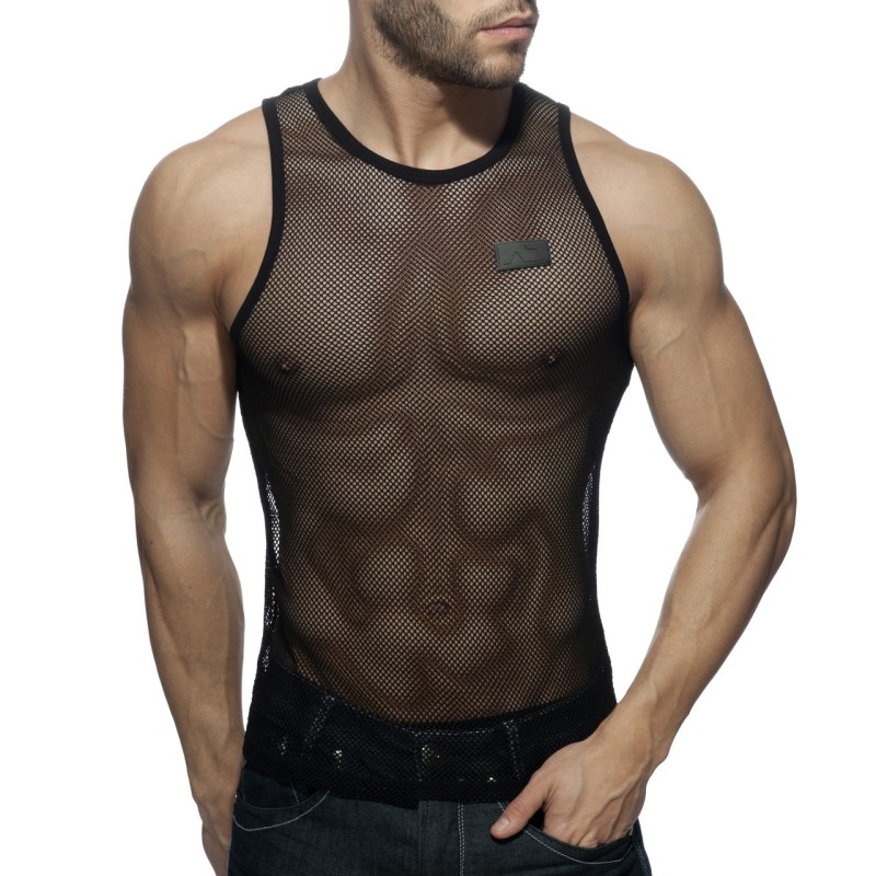 Addicted AD848 Addicted Black & White Mesh Tanktop AD848