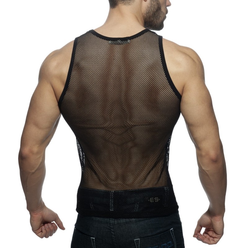 Addicted AD848 Addicted Black & White Mesh Tanktop AD848
