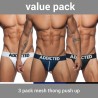 Addicted 3 Darabos Necc Tanga Push Up AD732P | ADDICTED Budapest – üzletben átvehető