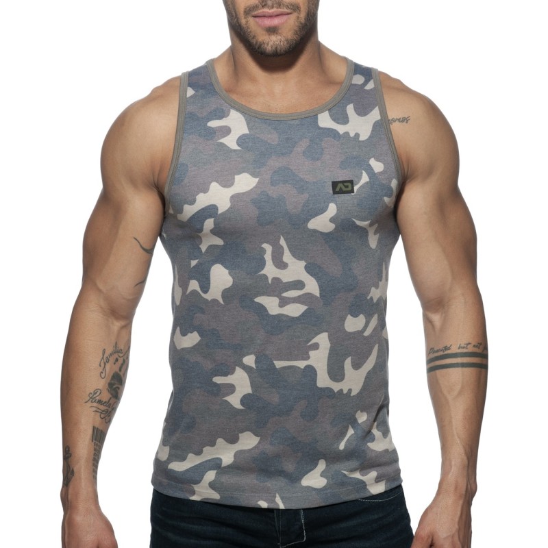 Addicted AD801 Addicted Washed Camo Tank Top AD801