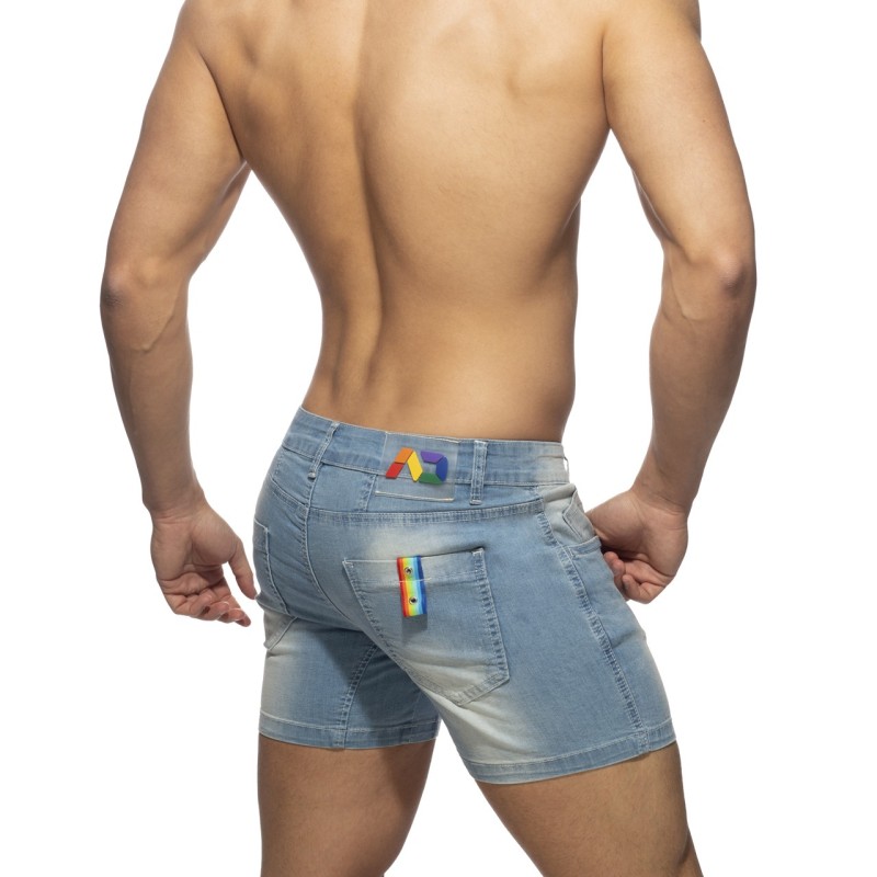 Addicted AD991 Addicted Rainbow Tape Short Jeans AD991