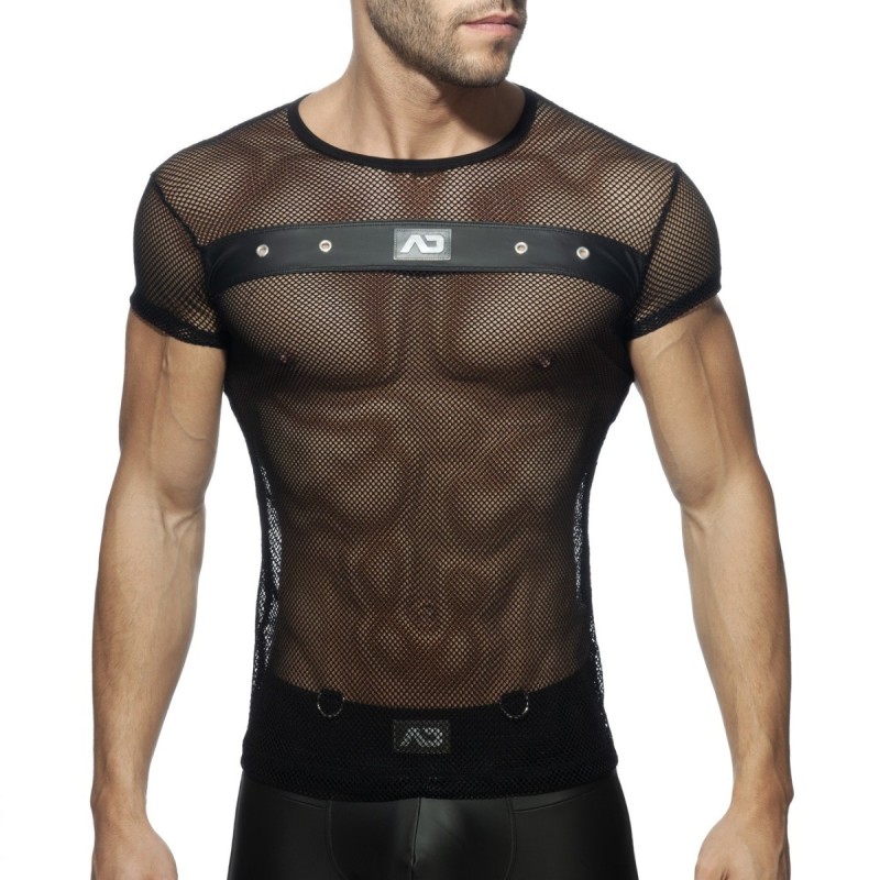  ADF123 Addicted Mesh Mixed T-shirt ADF123