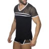 Addicted Mesh Striped T-shirt ADF166 | ADDICTED Budapest – pick up in store