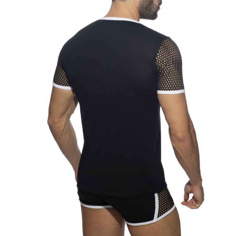 ADF166 Addicted Mesh Striped T-shirt ADF166