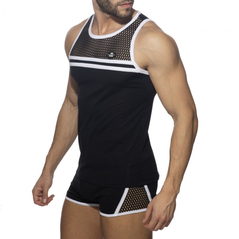  ADF167 Addicted Mesh Striped Tank Top ADF167