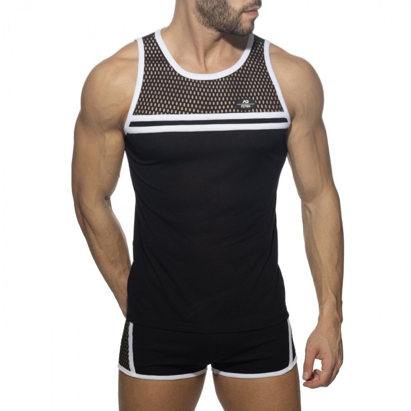  ADF167 Addicted Mesh Striped Tank Top ADF167