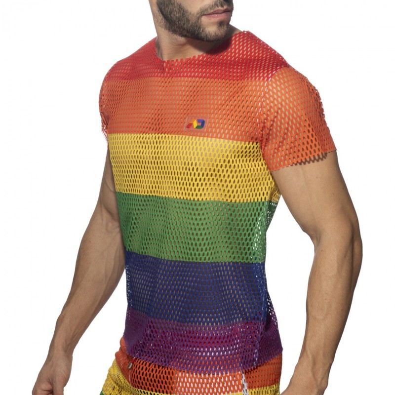 Addicted Mesh Rainbow T-shirt AD1167 | ADDICTED Budapest – pick up in store