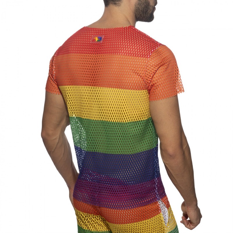 Addicted Mesh Rainbow T-shirt AD1167 | ADDICTED Budapest – pick up in store