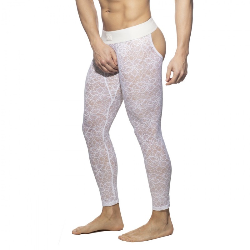  AD1175 Addicted Flowery Lace Bottomless Long John AD1175