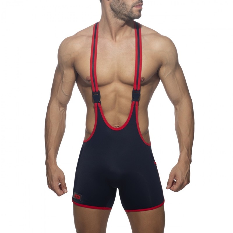  ADS322 Addicted Rainbow Tape Wrestling Suit ADS322