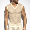  TS350 Es Collection Nyers Horgolt V-Nyakú Tank Top TS350