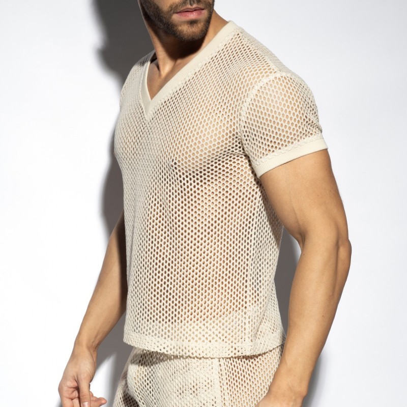 ES Collection Raw Crochet V-Neck T-Shirt TS351 | ADDICTED Budapest – pick up in store