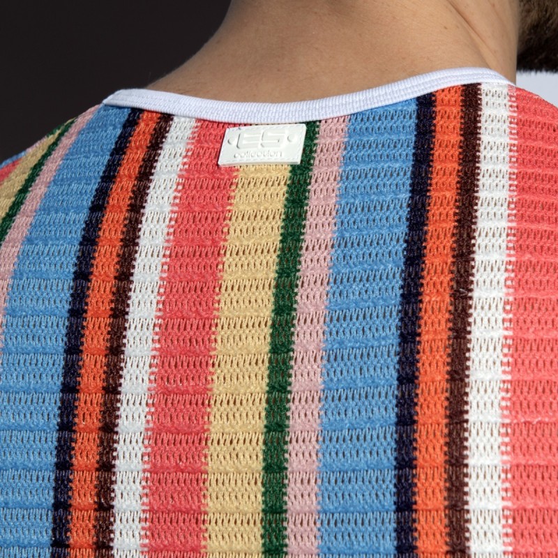  TS374 ES Collection Gelato Stripe Wide Tank Top TS374
