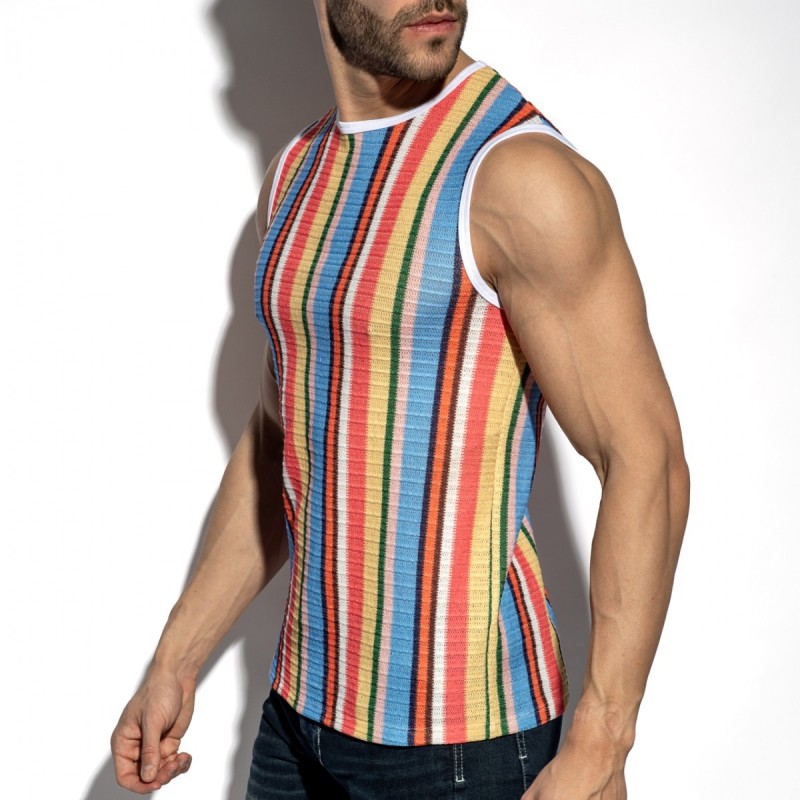  TS374 ES Collection Gelato Stripe Wide Tank Top TS374
