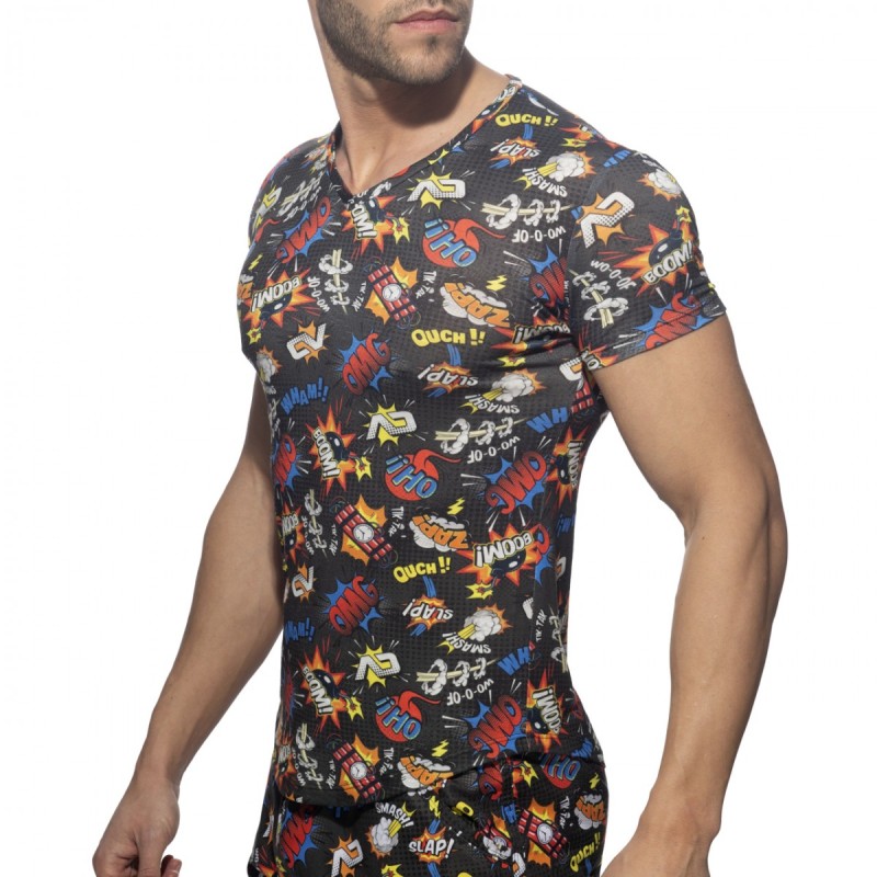 Addicted Comic V Neck T-Shirt AD1086 | ADDICTED Budapest – pick up in store
