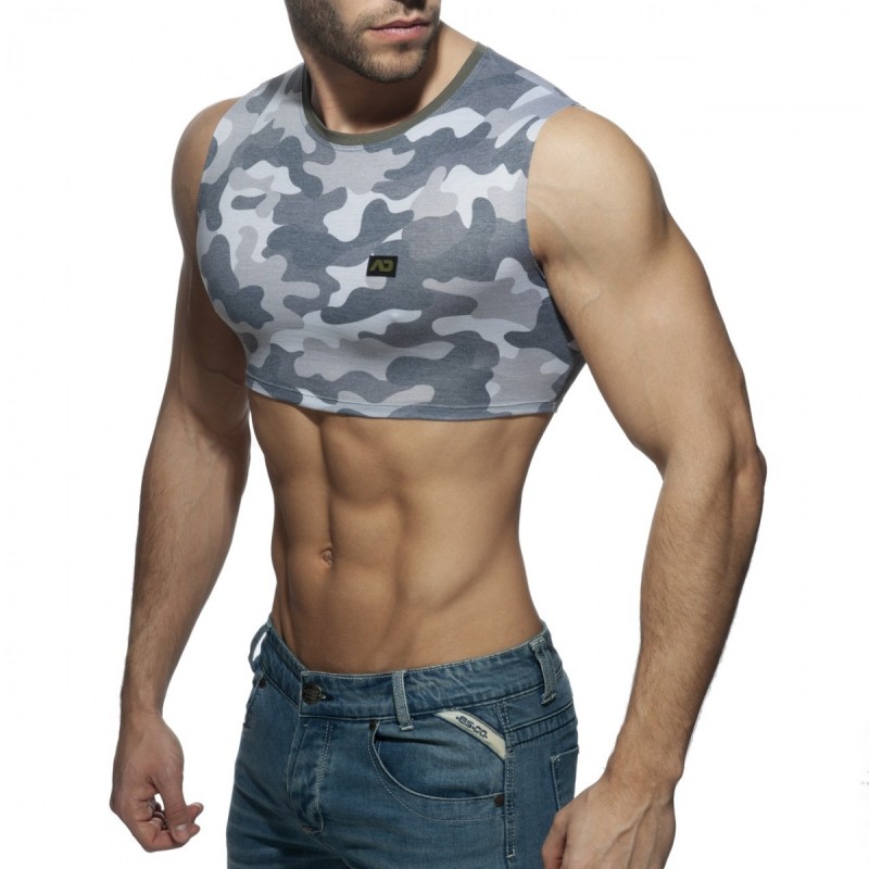 Addicted Ujjatlan Camo Crop Top AD869 | ADDICTED Budapest – üzletben átvehető