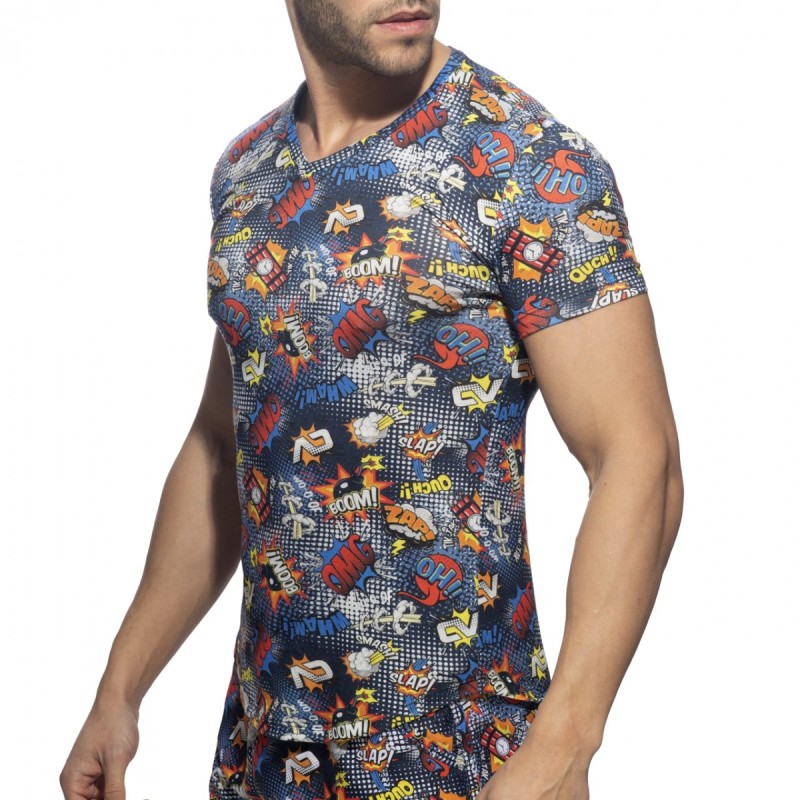 Addicted Comic V Neck T-Shirt AD1086 | ADDICTED Budapest – pick up in store
