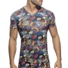 Addicted Comic V Neck T-Shirt AD1086 | ADDICTED Budapest – pick up in store