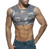 Addicted Sleeveless Camo Crop Top AD869 | ADDICTED Budapest – pick up in store