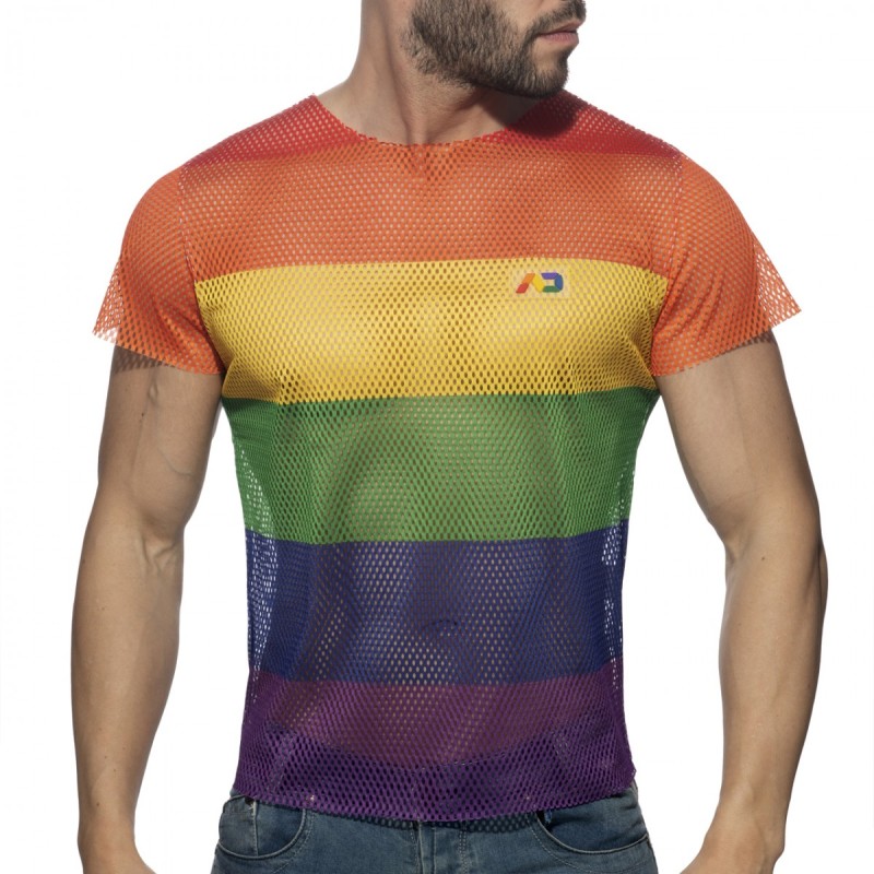 Addicted Mesh Rainbow T-shirt AD1167 | ADDICTED Budapest – pick up in store