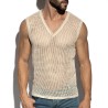 ES Collection Open-Grid V-Neck Sleeveless Top TS380 | ADDICTED Budapest – pick up in store