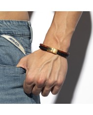 ES Collection Dupla Fonott Bőr Karkötő AC185