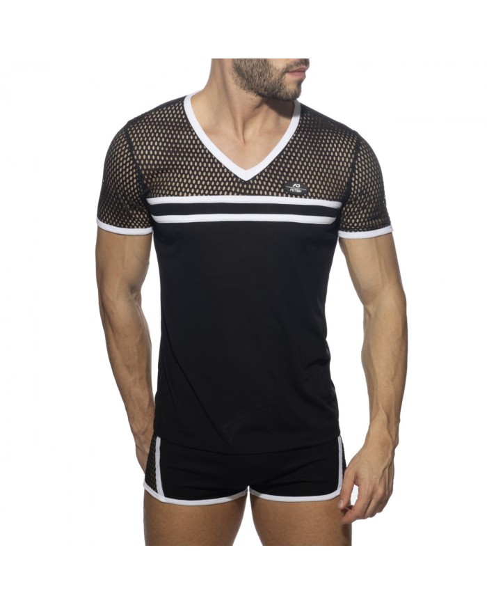 Addicted Mesh Striped Póló ADF166 Addicted Mesh Striped Póló ADF166